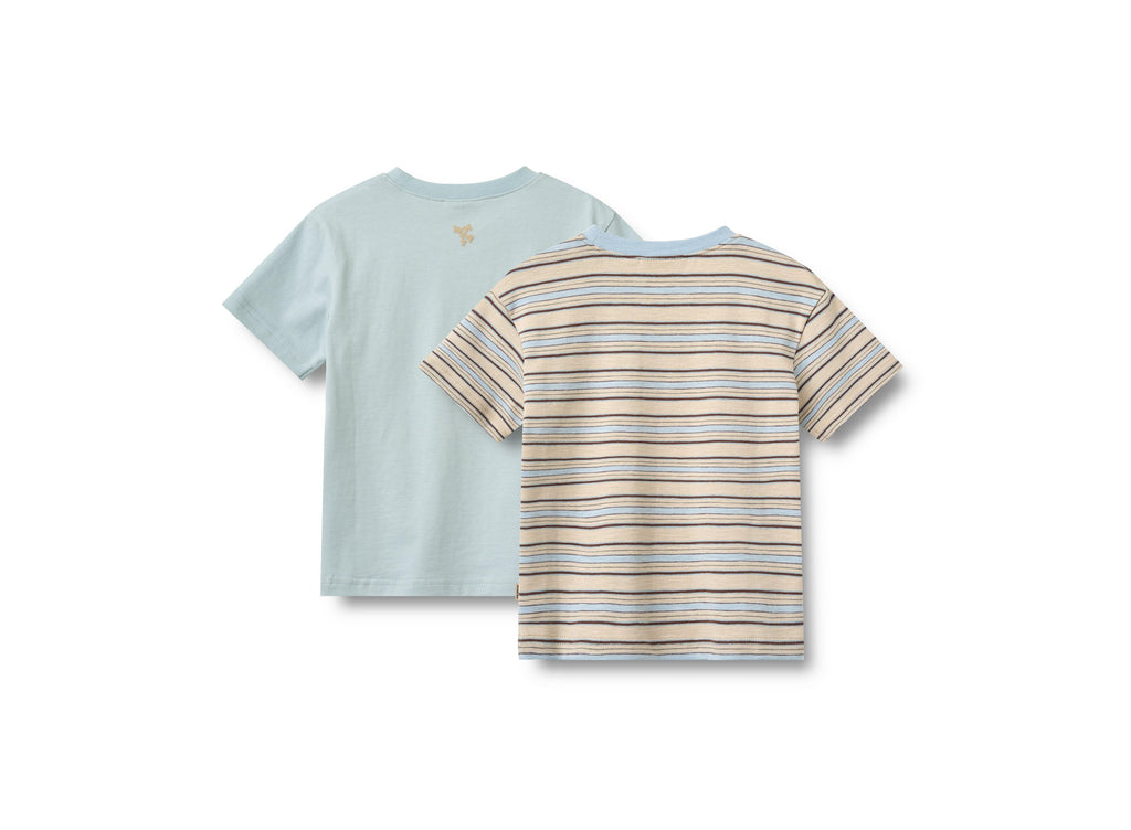 Lot De 2 T-Shirts Manches Courtes Fabian - Multi Blue Stripe