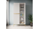 Kasha - Meuble Vitrine 2 Portes - Pieds Or