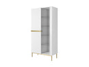 Kasha - Meuble Vitrine 2 Portes - Pieds Or