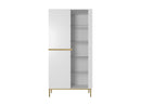 Kasha - Meuble Vitrine 2 Portes - Pieds Or