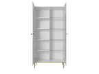 Kasha - 2-Door Display Cabinet - Gold Legs