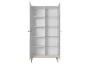Kasha - Meuble Vitrine 2 Portes - Pieds Or