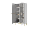Kasha - Meuble Vitrine 2 Portes - Pieds Or