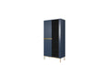 Mueble vitrina 2 puertas - Kasha - Patas doradas