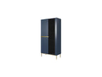 Mueble vitrina 2 puertas - Kasha - Patas doradas
