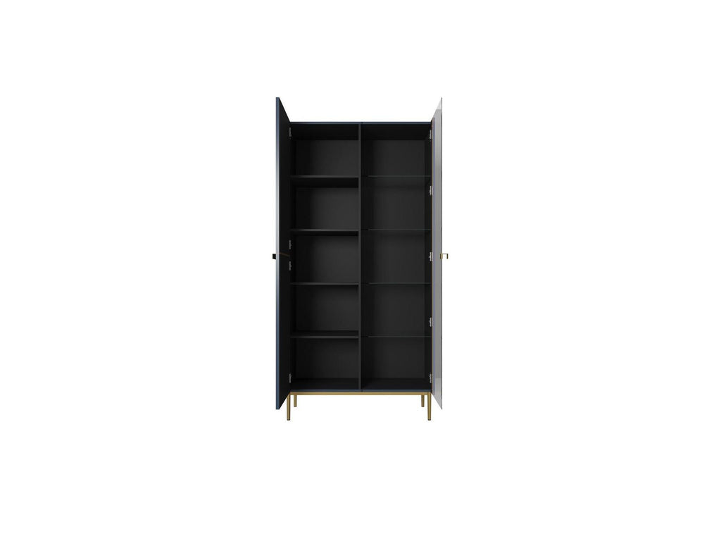 Mueble vitrina 2 puertas - Kasha - Patas doradas