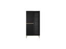 Kasha - Meuble Vitrine 2 Portes - Pieds Or