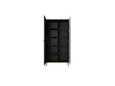 Kasha - Meuble Vitrine 2 Portes - Pieds Or