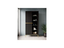 Kasha - Meuble Vitrine 2 Portes - Pieds Or