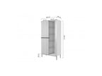 Kasha - 2-Door Display Cabinet - Gold Legs