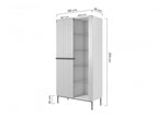 Mueble vitrina de 2 puertas - Kasha - Patas negras
