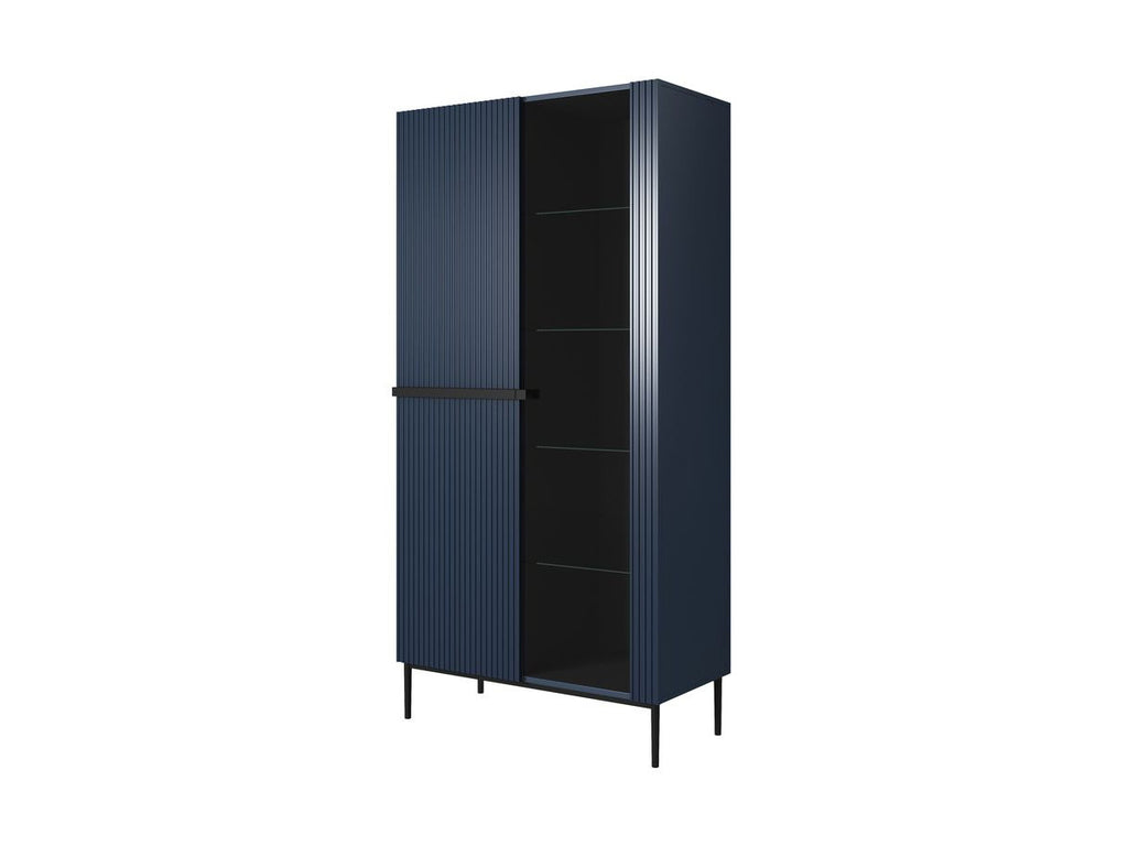 Mueble vitrina de 2 puertas - Kasha - Patas negras