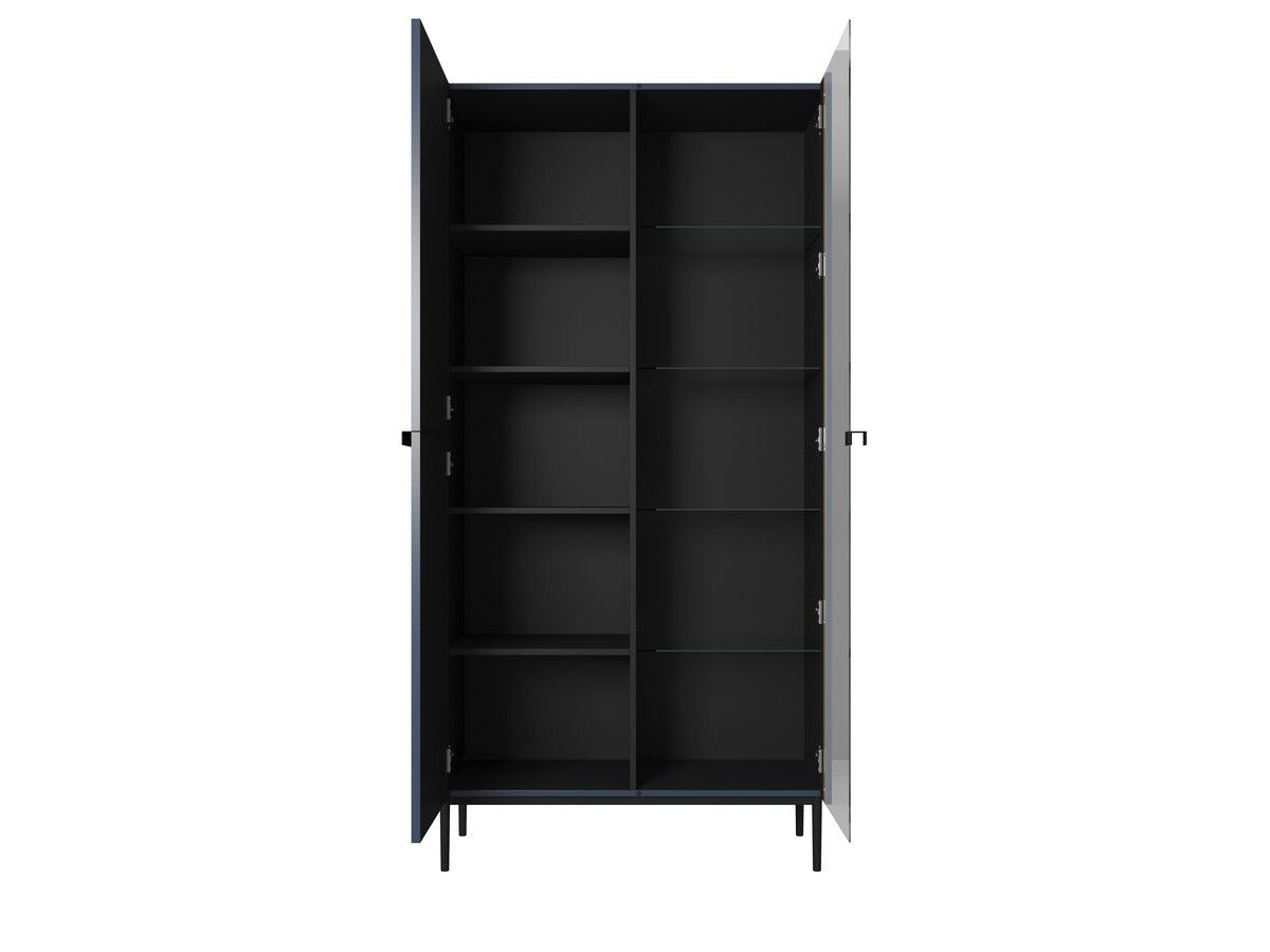 Mueble vitrina de 2 puertas - Kasha - Patas negras