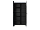 Meuble Vitrine H 2 Portes - Kasha - Pieds Noir