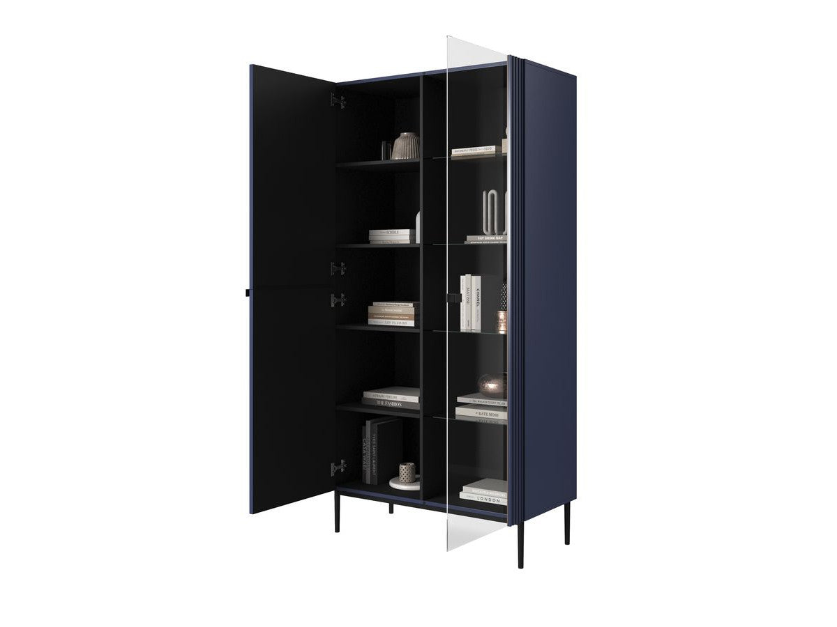 Mueble vitrina de 2 puertas - Kasha - Patas negras