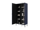 Meuble Vitrine H 2 Portes - Kasha - Pieds Noir