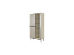Kasha - Meuble Vitrine 2 Portes - Pieds Noirs