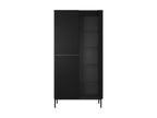 Kasha - Meuble Vitrine 2 Portes - Pieds Noirs