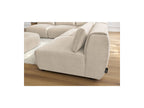 Canapé D'Angle Fixe Modulable Jeanne Tissu Velours Avec 4 Chauffeuses, 1 Angle Et 1 Pouf
