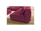 Canapé D'Angle Fixe Modulable Jeanne Tissu Velours Avec 4 Chauffeuses, 1 Angle Et 1 Pouf