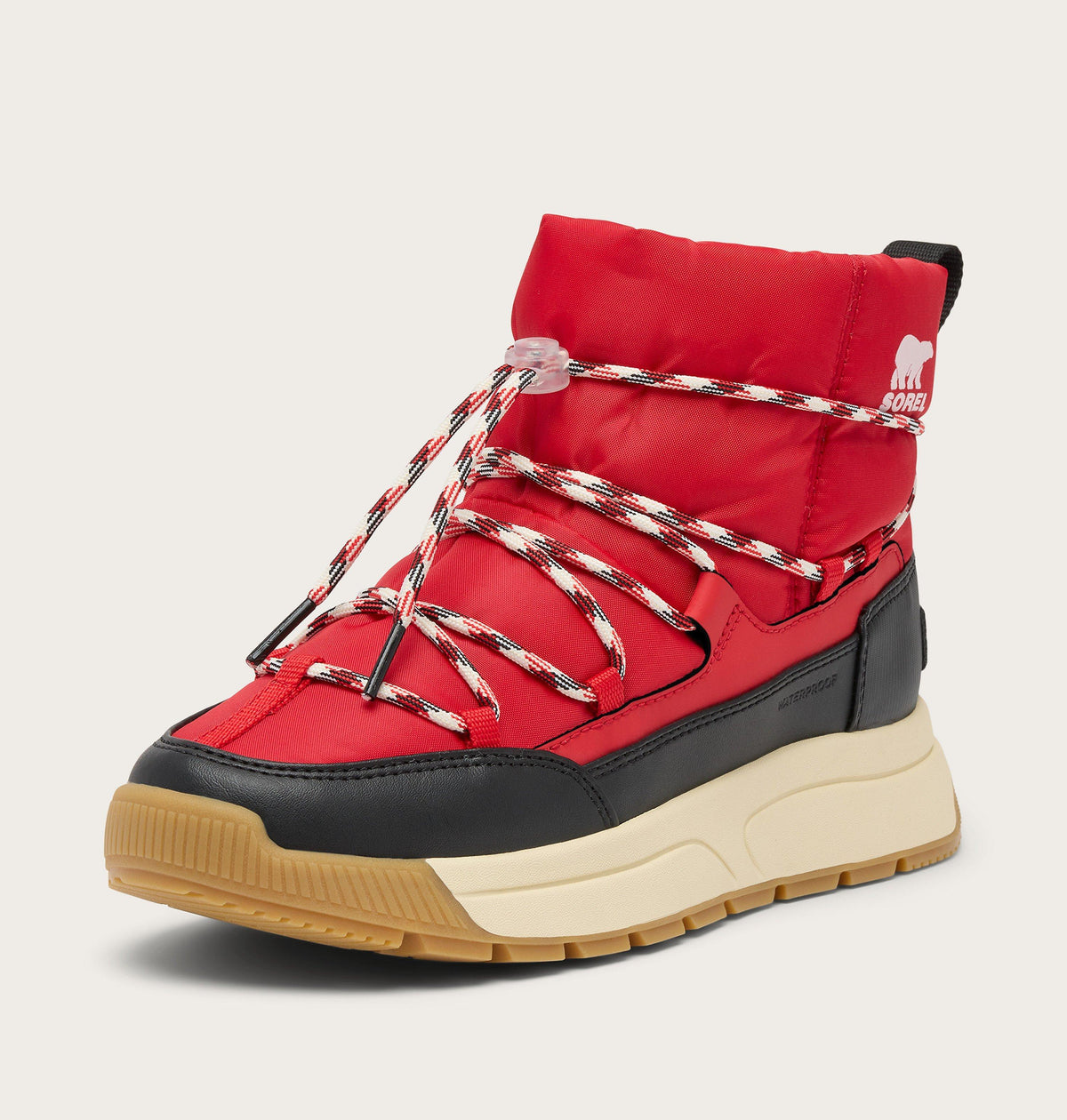 Wsuwane śniegowce nieprzemakalne Whitney™ III – Bright Red & Black – Damskie