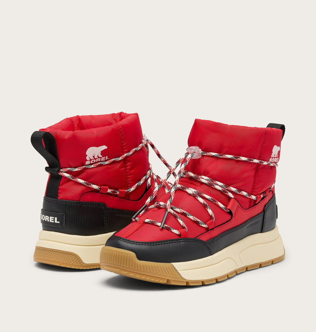 Wsuwane śniegowce nieprzemakalne Whitney™ III – Bright Red & Black – Damskie
