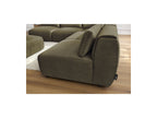 Canapé D'Angle Fixe Modulable Jeanne Tissu Velours Avec 4 Chauffeuses, 1 Angle Et 1 Pouf