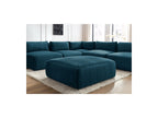 Canapé D'Angle Fixe Modulable Jeanne Tissu Velours Avec 4 Chauffeuses, 1 Angle Et 1 Pouf