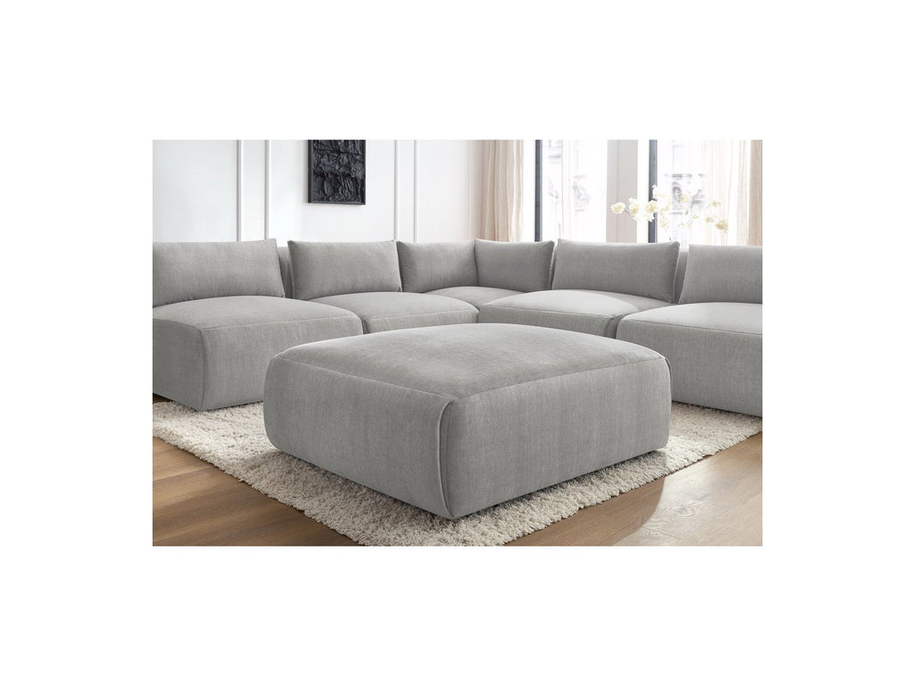 Canapé D'Angle Fixe Modulable Jeanne Tissu Velours Avec 4 Chauffeuses, 1 Angle Et 1 Pouf