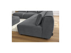 Canapé D'Angle Fixe Modulable Jeanne Tissu Velours Avec 4 Chauffeuses, 1 Angle Et 1 Pouf
