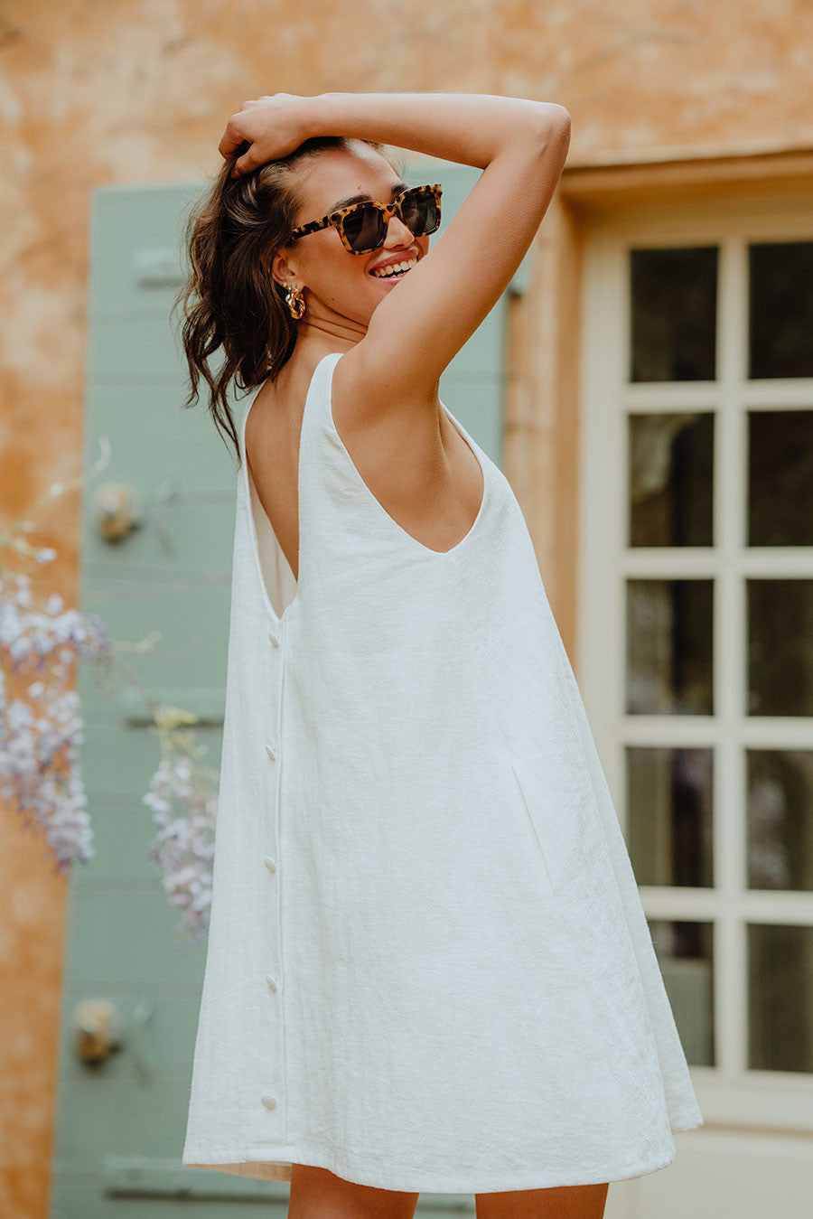 Noélie White Linen Dress