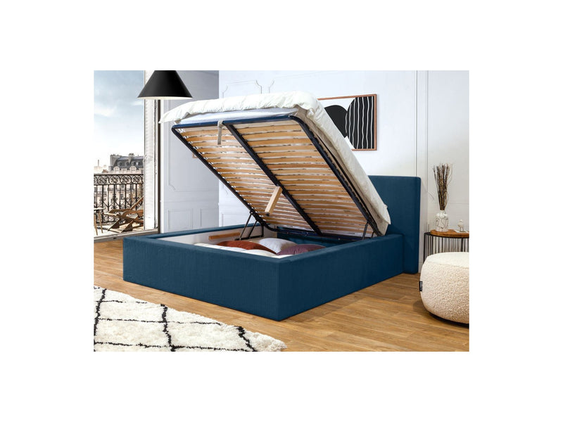 Lit Coffre Rangement Xl - Nihad - Bleu Foncé