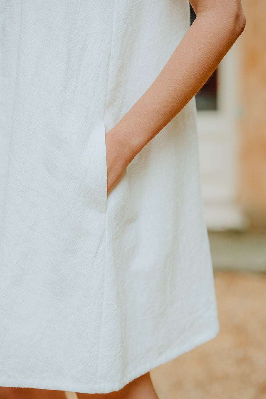 Noélie White Linen Dress