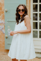 Noélie White Linen Dress