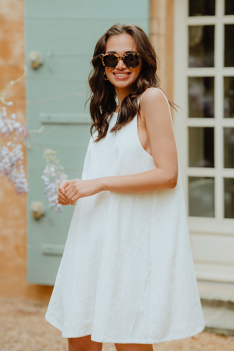 Noélie White Linen Dress