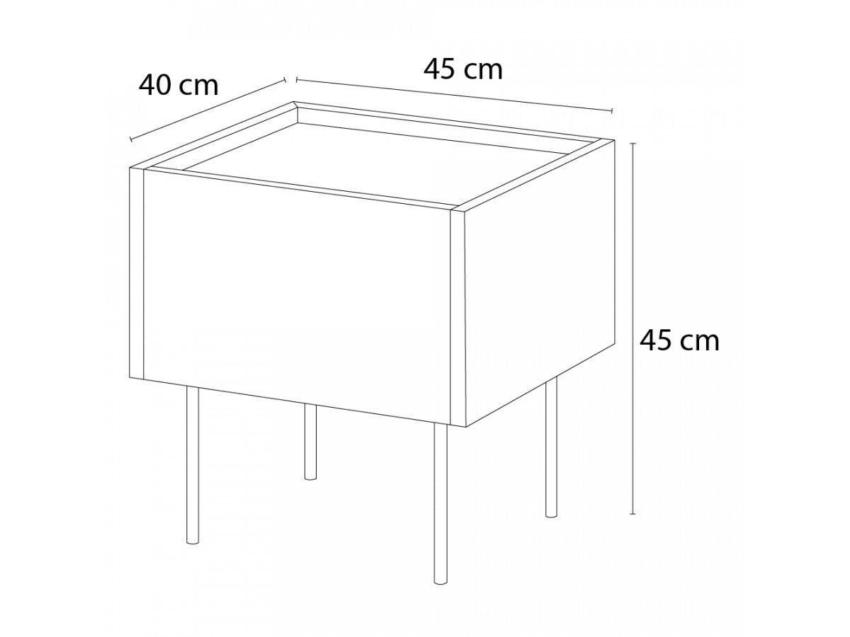 Atlas - 1 Drawer Bedside Table