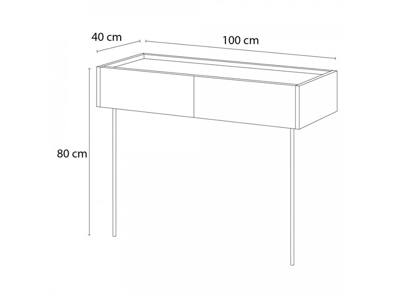 Console Suspendue 2 Tiroirs - Atlas