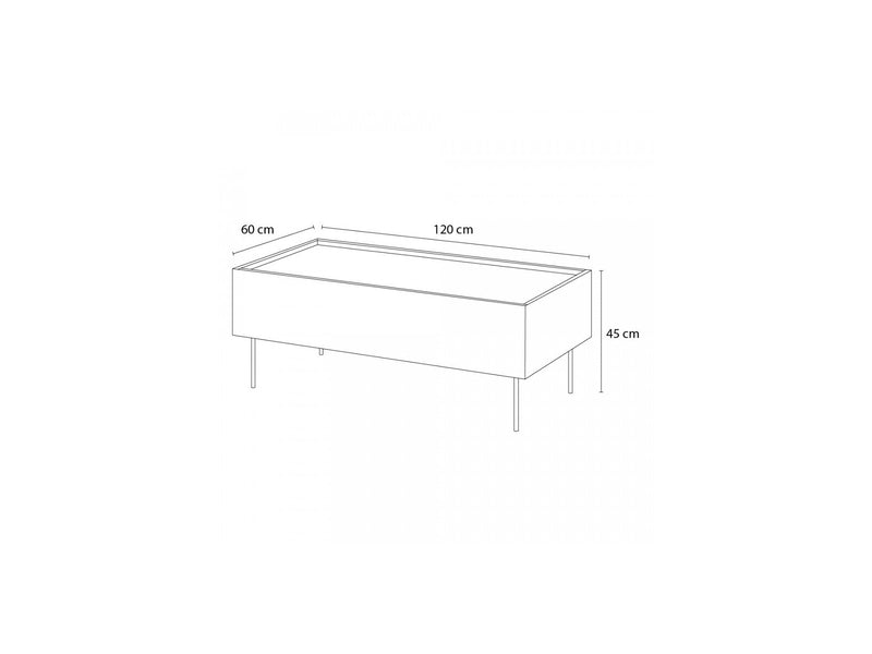 Table Basse Avec 2 Tiroirs - Atlas