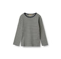 T-shirt a maniche lunghe Stig - Righe a coste blu navy