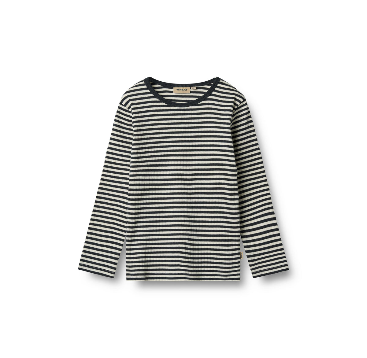 T-shirt a maniche lunghe Stig - Righe a coste blu navy
