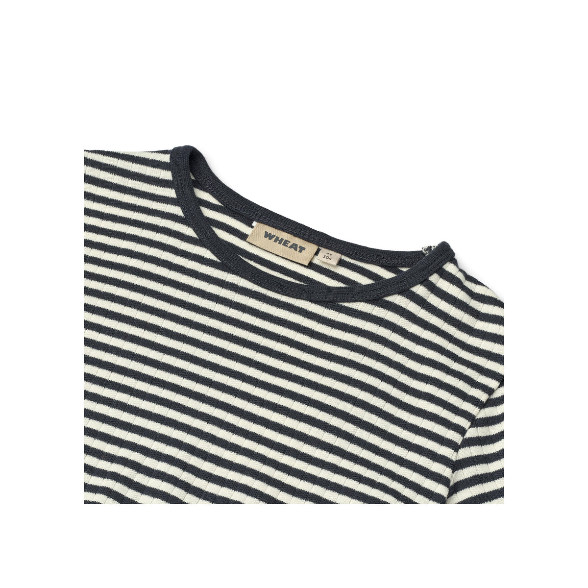 T-shirt a maniche lunghe Stig - Righe a coste blu navy