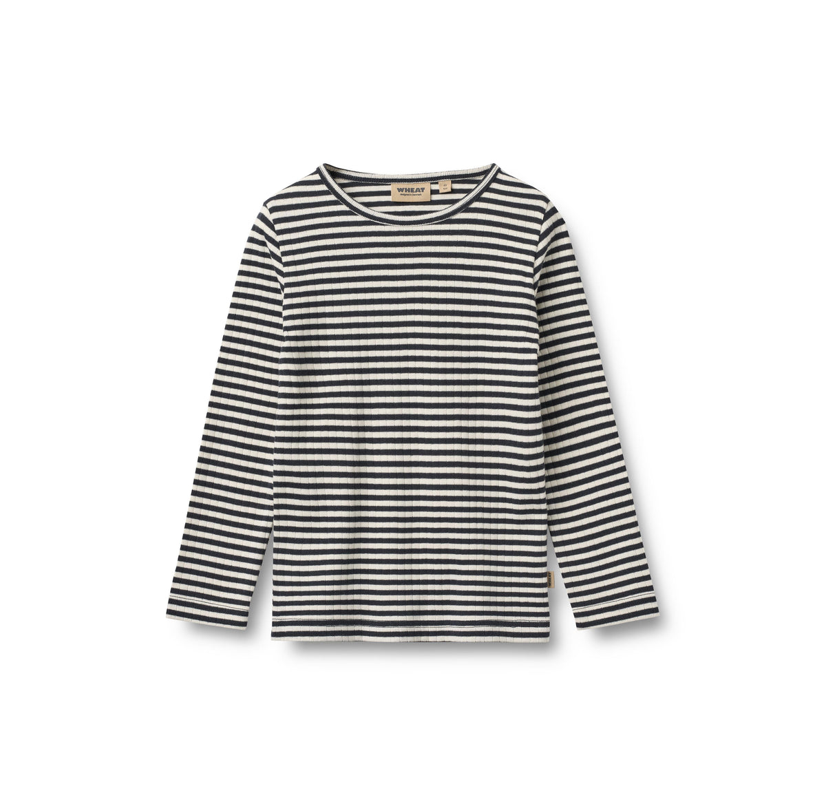 T-shirt a maniche lunghe Stig - Righe a coste blu navy