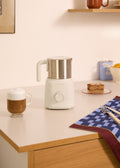 Milk Frother Retro - Mousseur À Lait & Chauffe-Lait Avec Carafe Amovible - Blanc Cassé