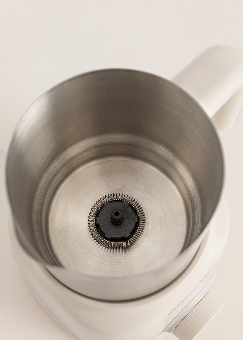 Milk Frother Retro - Mousseur À Lait & Chauffe-Lait Avec Carafe Amovible - Blanc Cassé