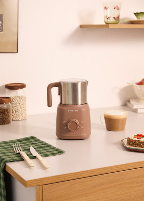 Milk Frother Retro - Mousseur À Lait & Chauffe-Lait Avec Carafe Amovible - Moca