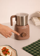 Milk Frother Retro - Mousseur À Lait & Chauffe-Lait Avec Carafe Amovible - Moca