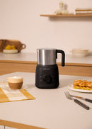 Milk Frother Retro - Mousseur À Lait & Chauffe-Lait Avec Carafe Amovible - Noir