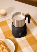 Milk Frother Retro - Mousseur À Lait & Chauffe-Lait Avec Carafe Amovible - Noir