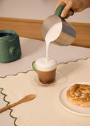 Milk Frother Retro - Mousseur À Lait & Chauffe-Lait Avec Carafe Amovible - Vert Sauge