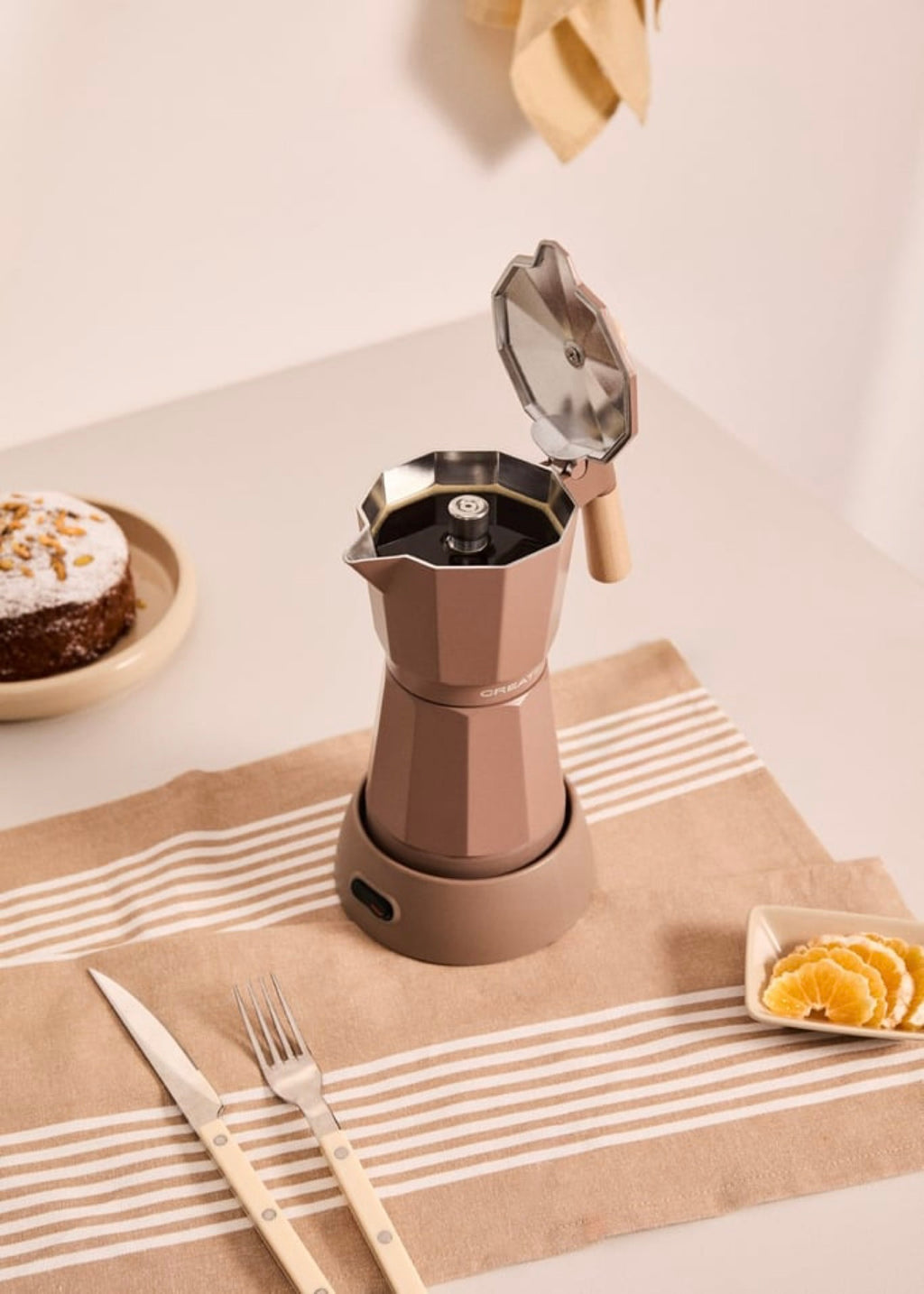 Thera Moka Electric - Cafetera Italiana Eléctrica Con Función De Mantener Caliente - Moca